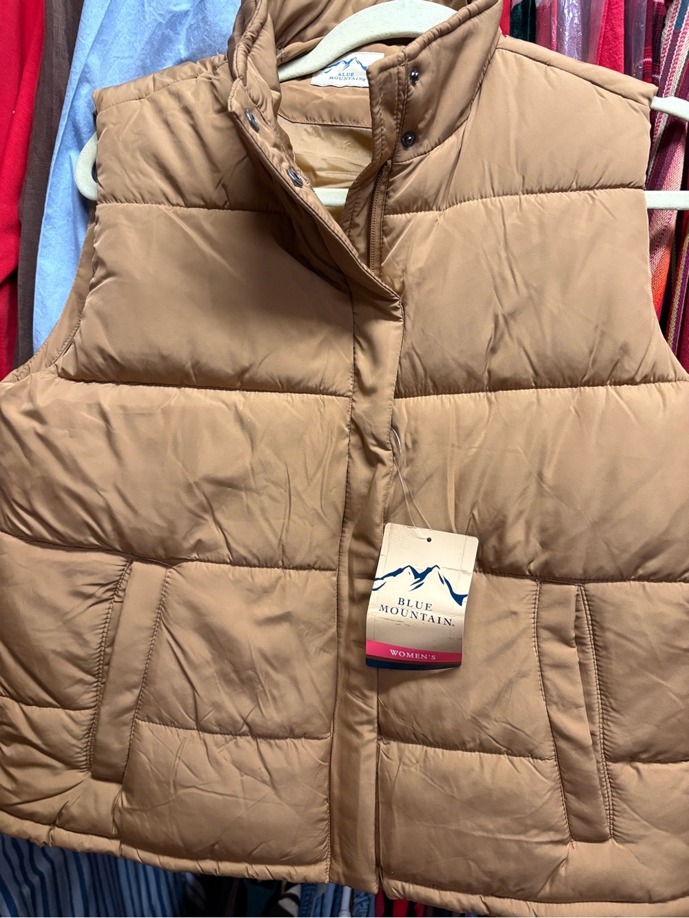Blue Mountain Women's Quilted Vest in Camel